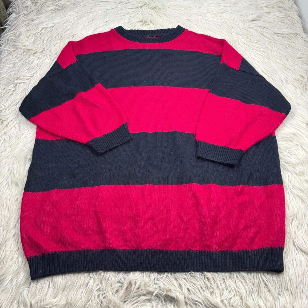 Vintage Frederick & Nelson Women's XL Slouchy Rugby Stripe Sweater Tunic Preppy‎